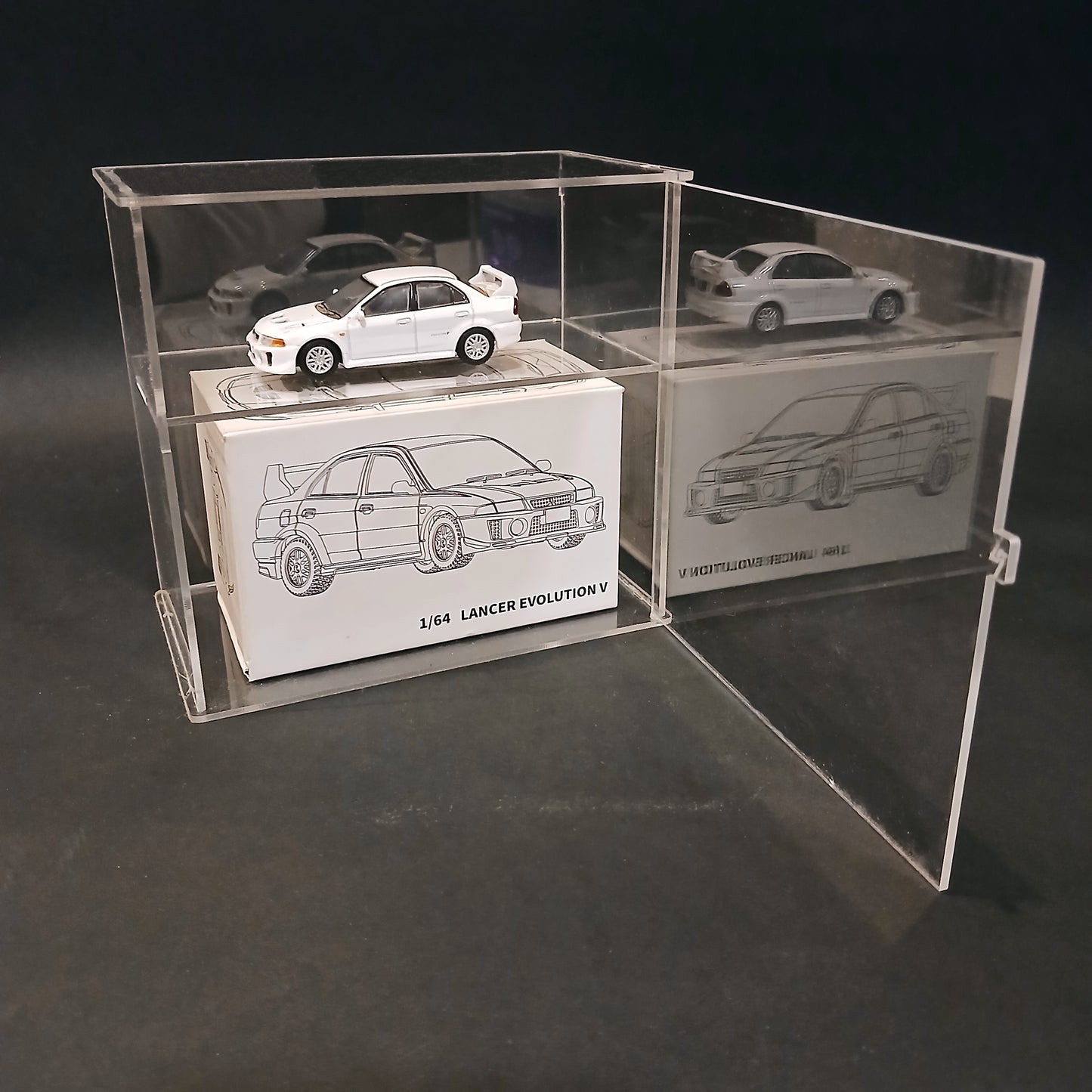 Modulo doble nivel para caja y auto 1:64